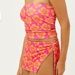 FRANKIES BIKINIS HIBISCUS FLORAL TOP